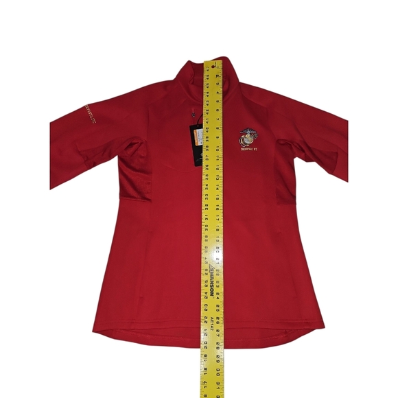 Antigua Red Full-Zip Jacket With Semper Fi Emblem Women's Medium - Picture 9 of 10